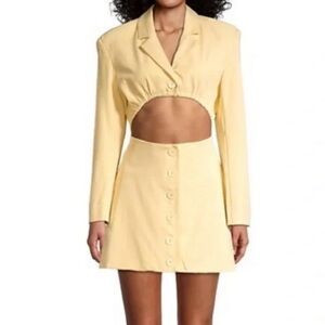 Danielle Bernstein blazer dress Large buttermilk